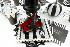 Academy Emblem Striped Square Dessert Plates 8ct