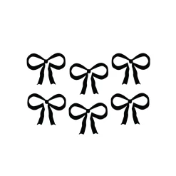 Acrylic Black Bow Drink Tags 6ct