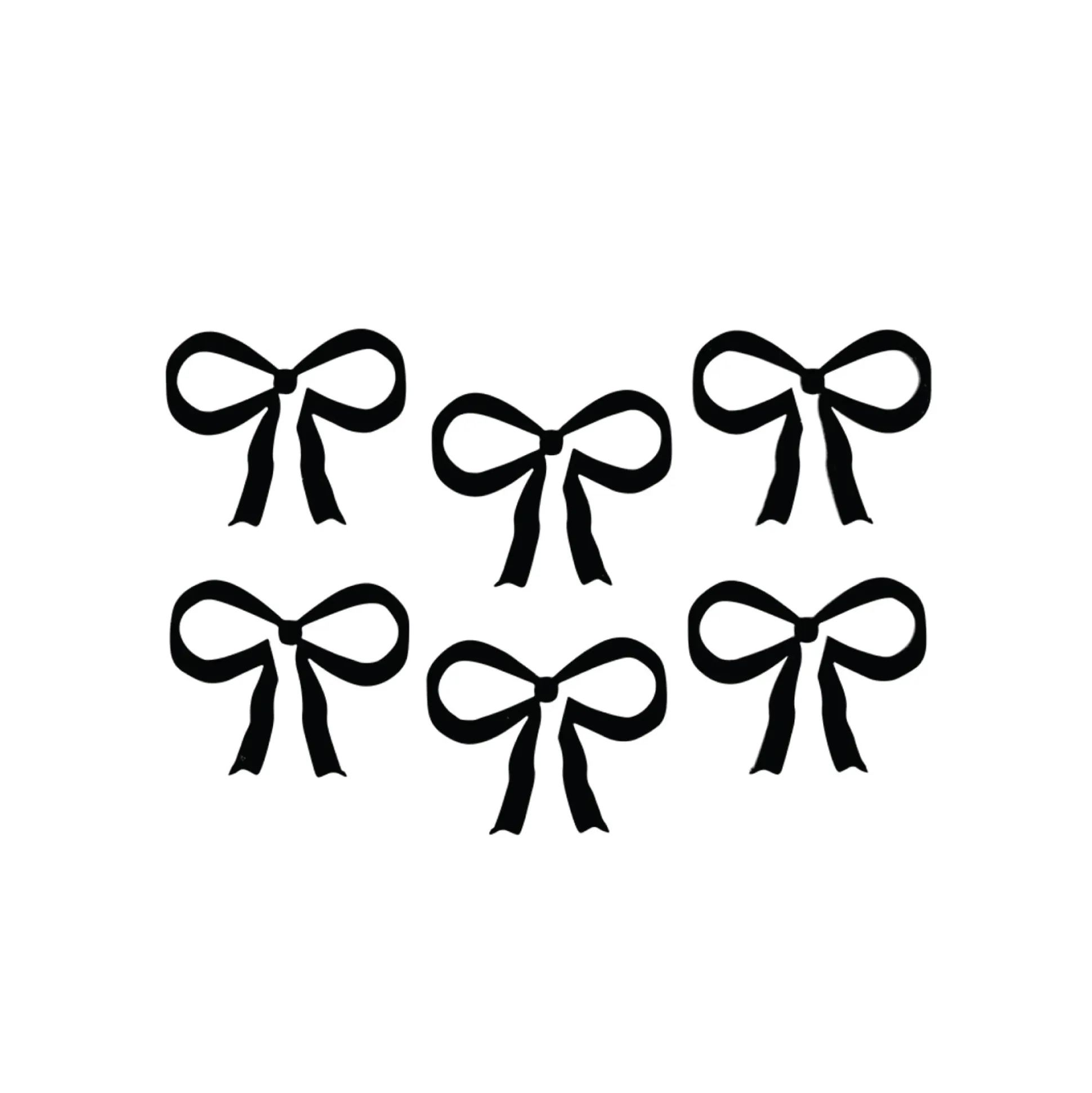 Acrylic Black Bow Drink Tags 6ct
