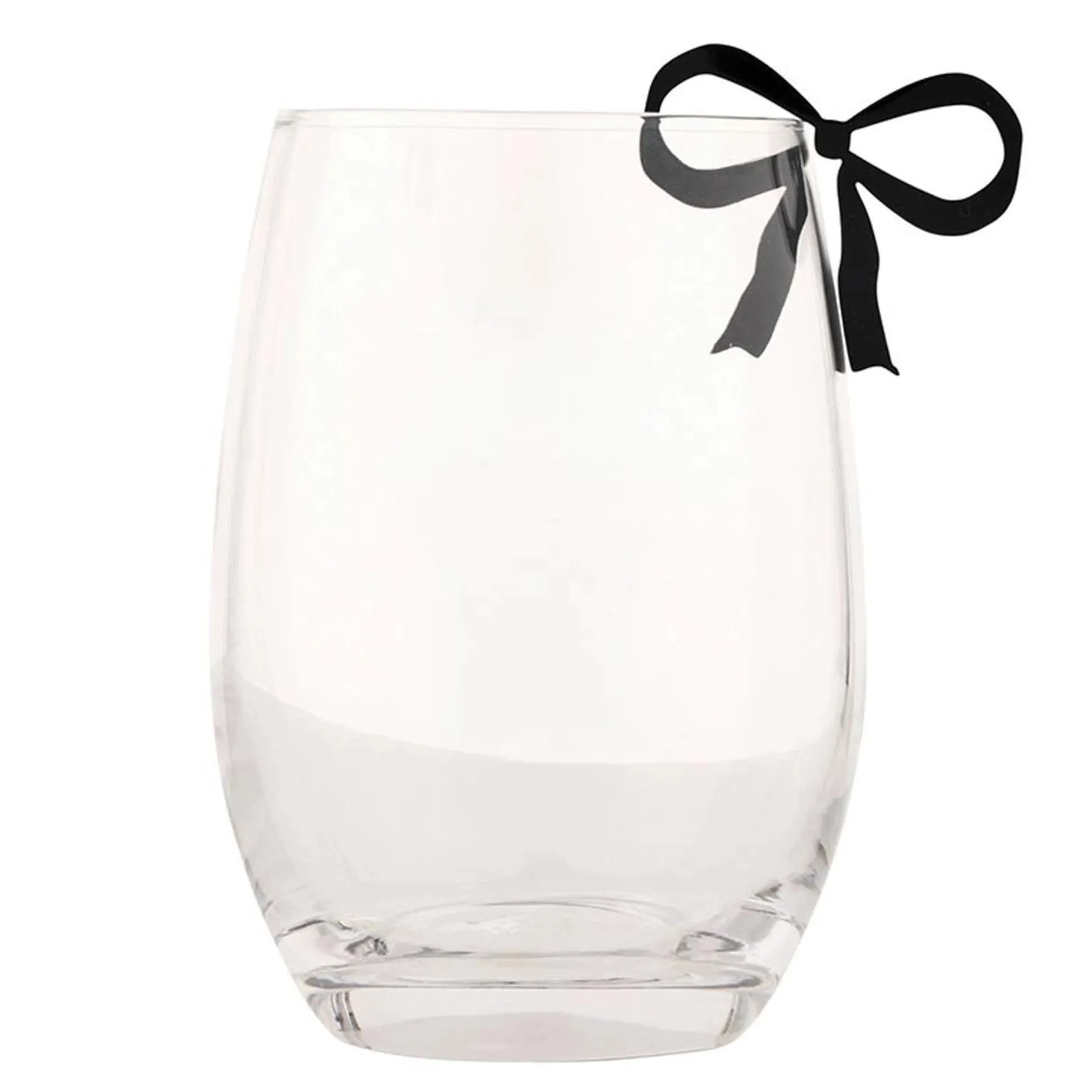 Acrylic Black Bow Drink Tags 6ct