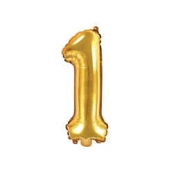 Air-Filled Gold Number 1 Balloon 14in