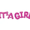 Air-Filled Pink It's A Girl Letter Balloon Banner 42"