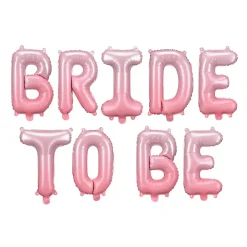 Air-Filled Pink Ombre Bride to Be Balloon Banner