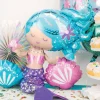 Air-Filled Sitting Shimmer Mermaid Balloon 18"