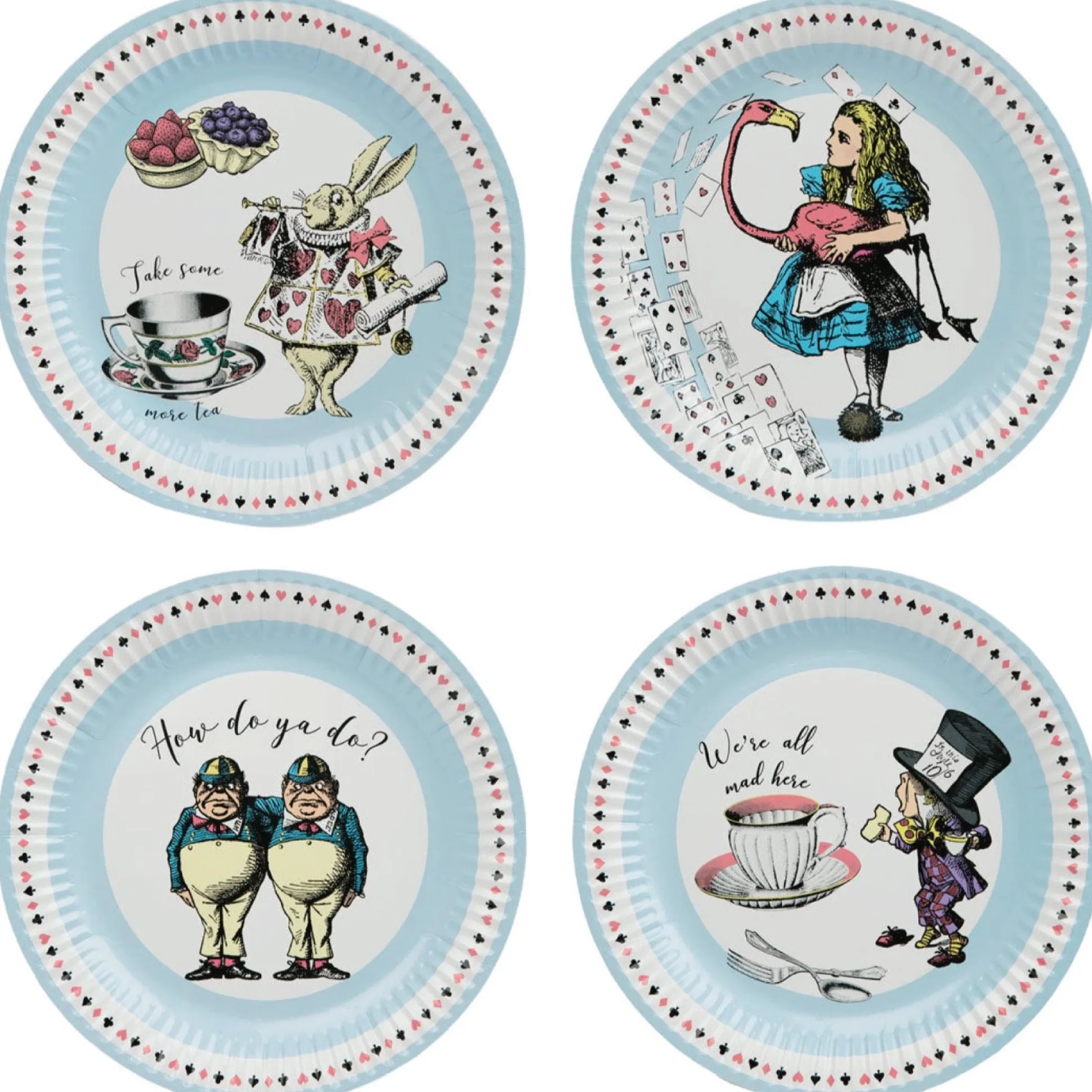 Alice in Wonderland Lunch Plates 24ct