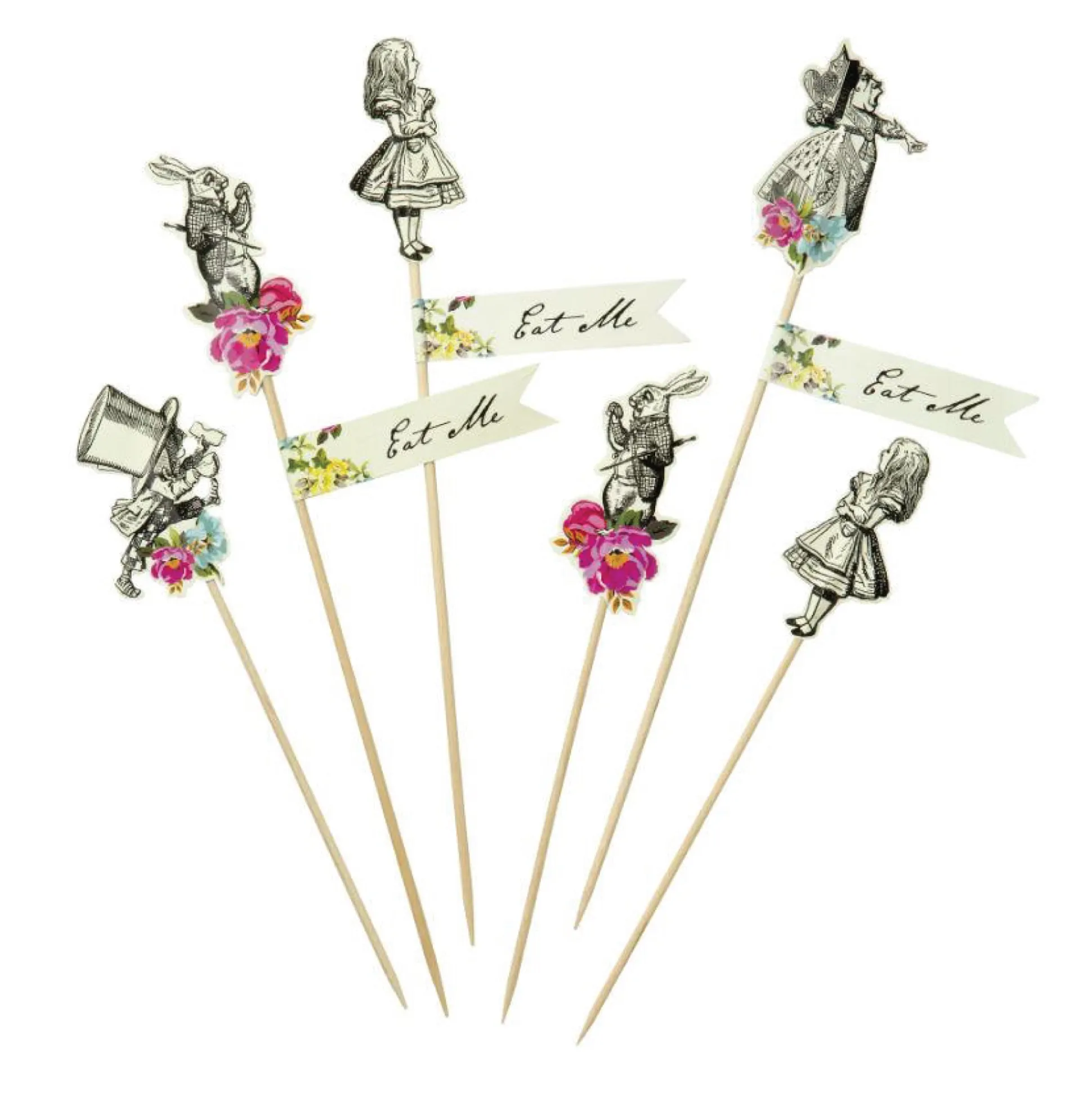 Alice in Wonderland Party Picks 12ct