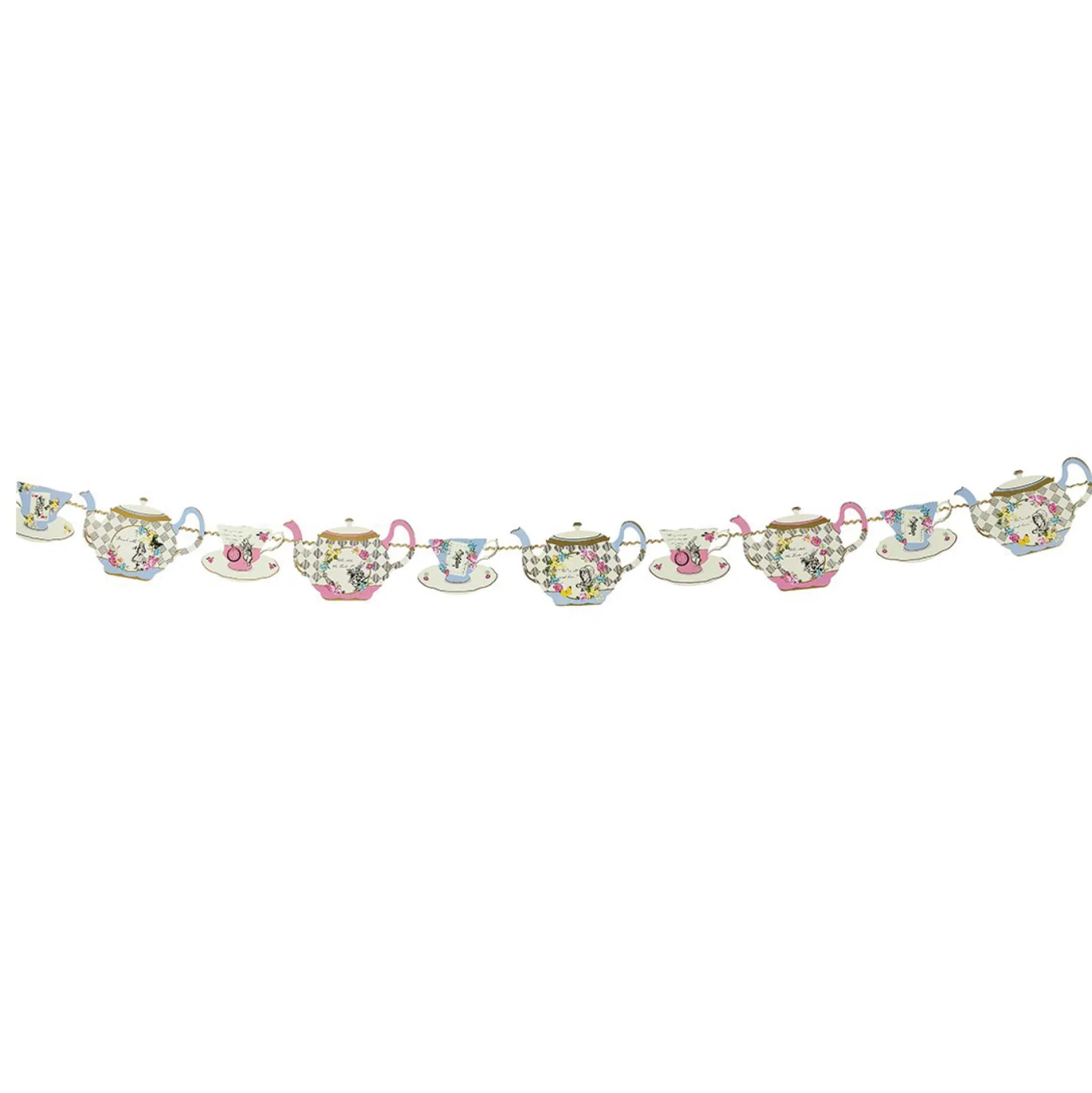 Alice in Wonderland Teapot Garland 13ft