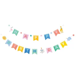 Animal Party Happy Birthday Banner Set