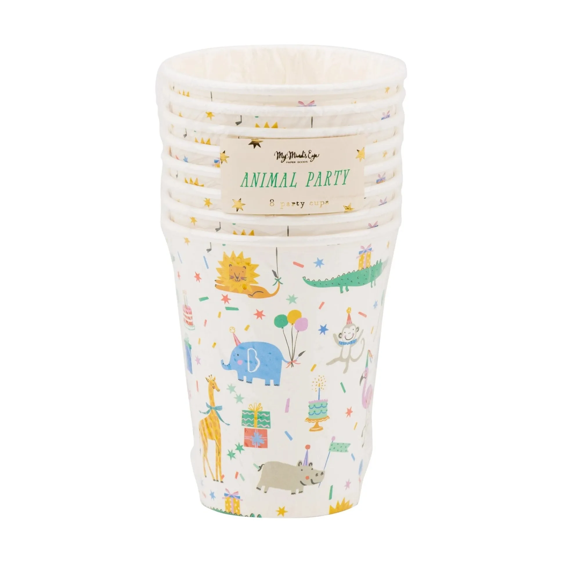 Animal Party Paper Cups 8ct