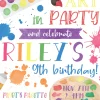 Art Party Birthday Invitation