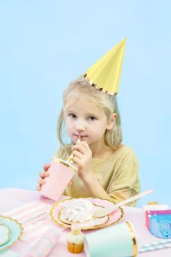 Assorted Pastel Party Hats 6ct