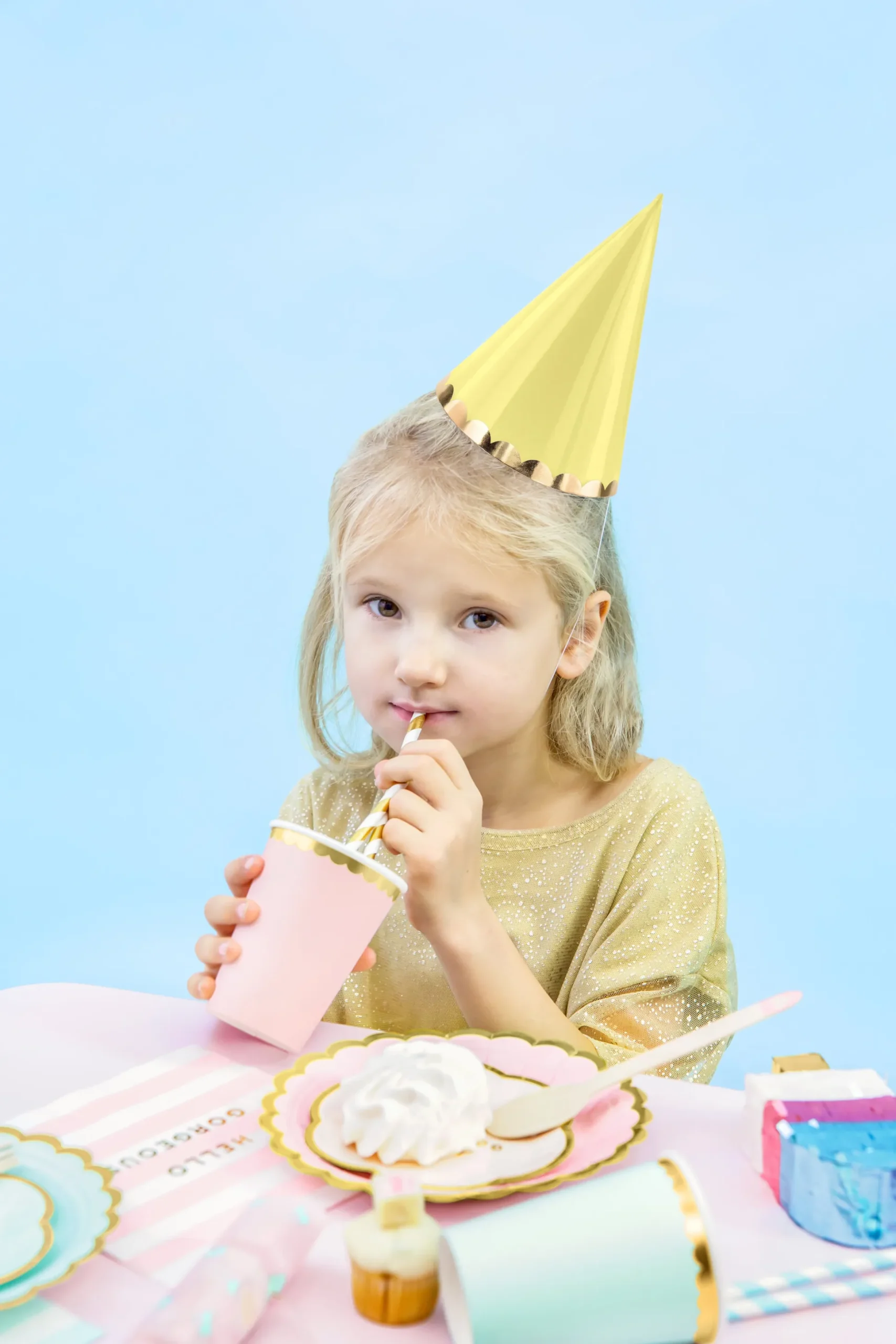 Assorted Pastel Party Hats 6ct