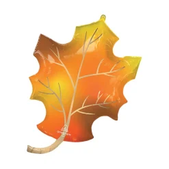Autumn Leaf Satin Foil Balloon 34in