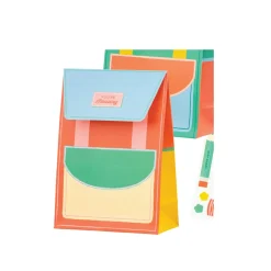 Backpack Shaped Treat Bags & Stickers 8ct