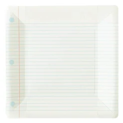 Back to School Notebook Paper Lunch Plates 8ct