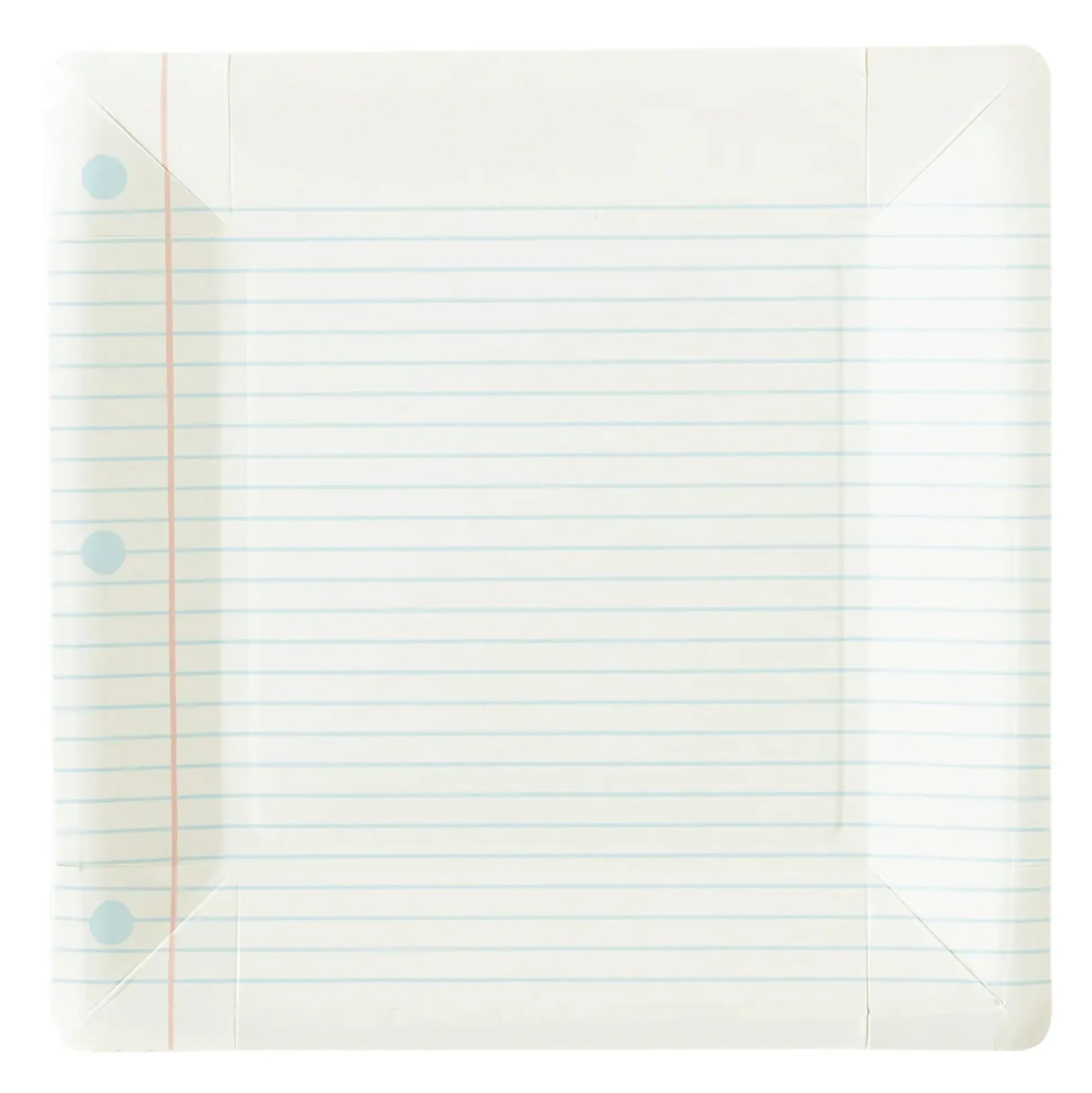 Back to School Notebook Paper Lunch Plates 8ct