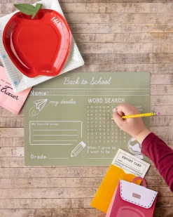 Back to School Notebook Paper Lunch Plates 8ct