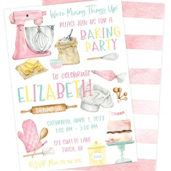 Baking Party Birthday Invitation