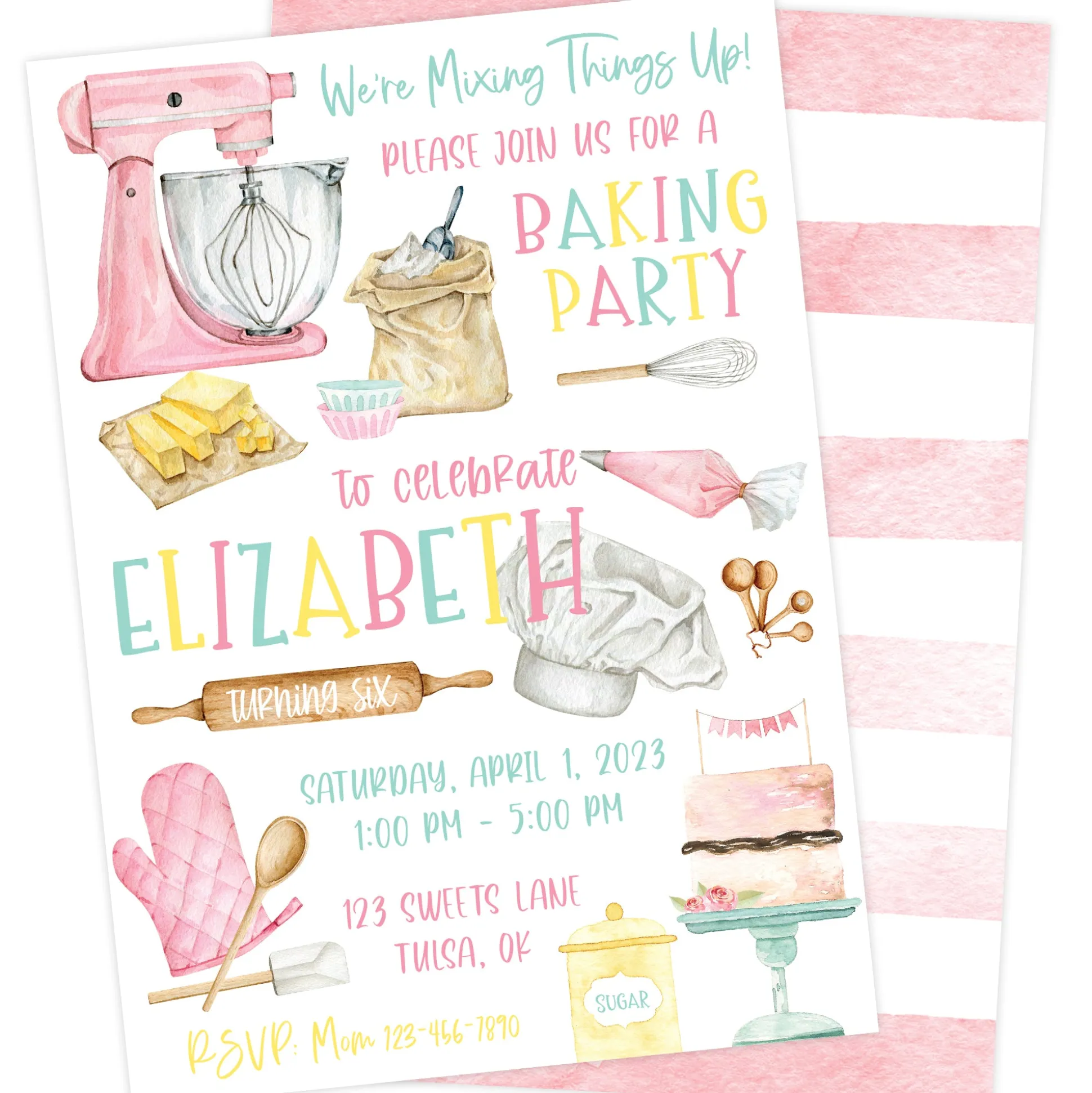 Baking Party Birthday Invitation
