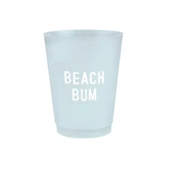 Beach Bum Blue Frosted Plastic Cups 8ct