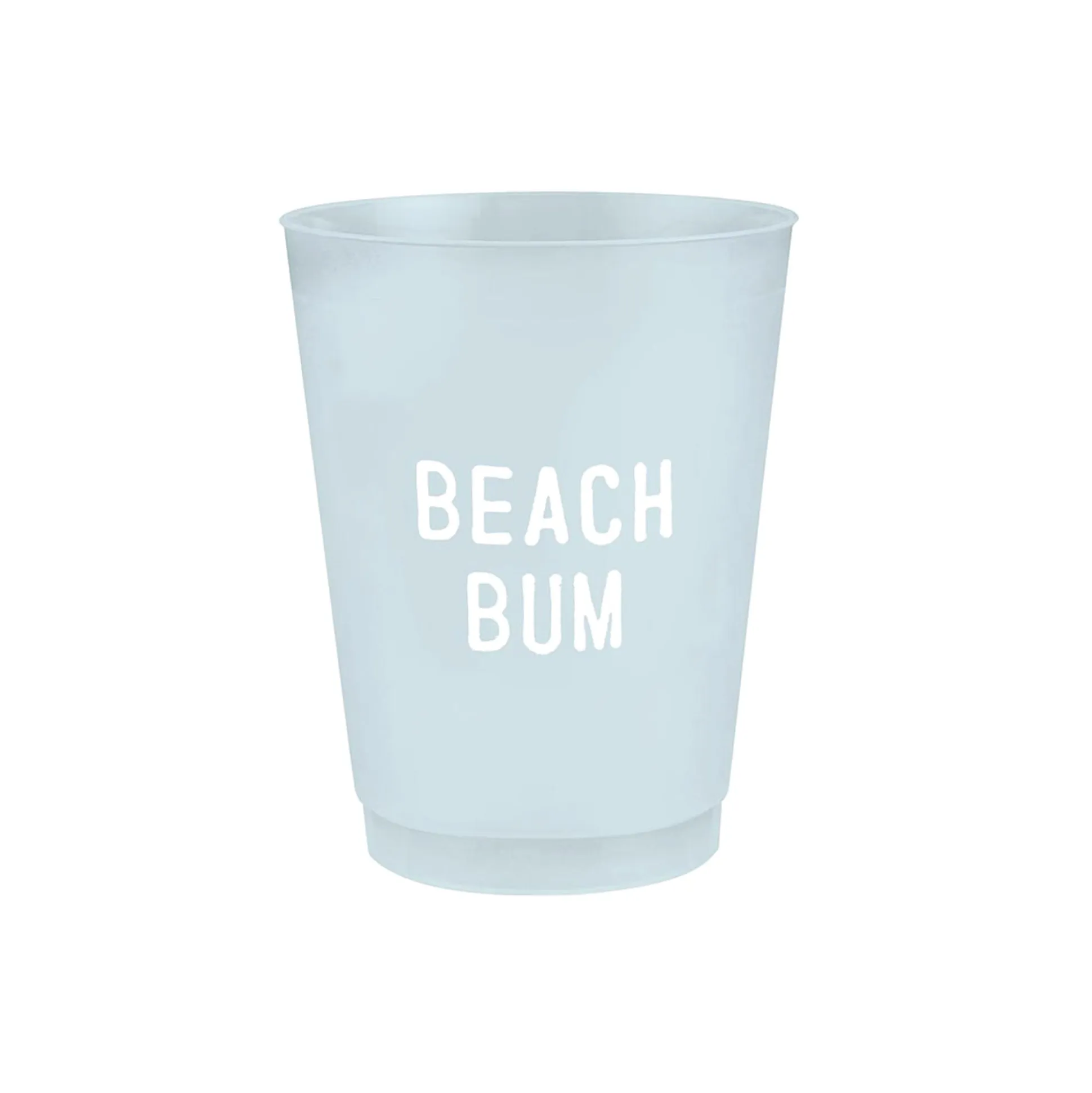 Beach Bum Blue Frosted Plastic Cups 8ct
