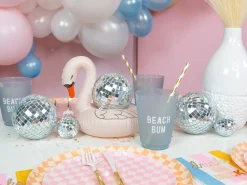 Beach Bum Blue Frosted Plastic Cups 8ct