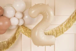34" Beige Number Balloon 0-9