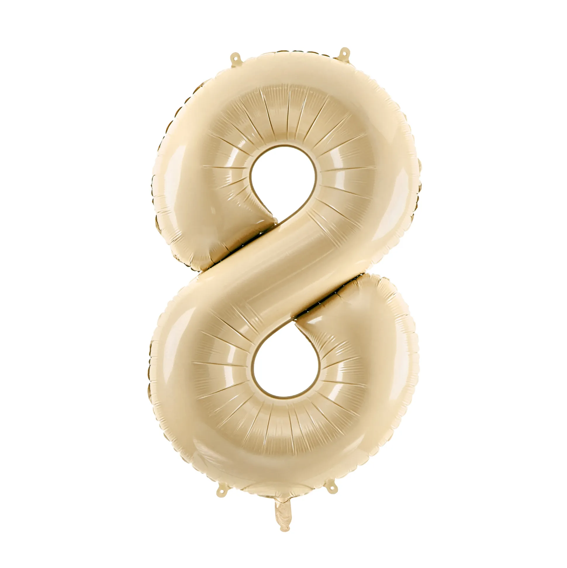 34" Beige Number Balloon 0-9