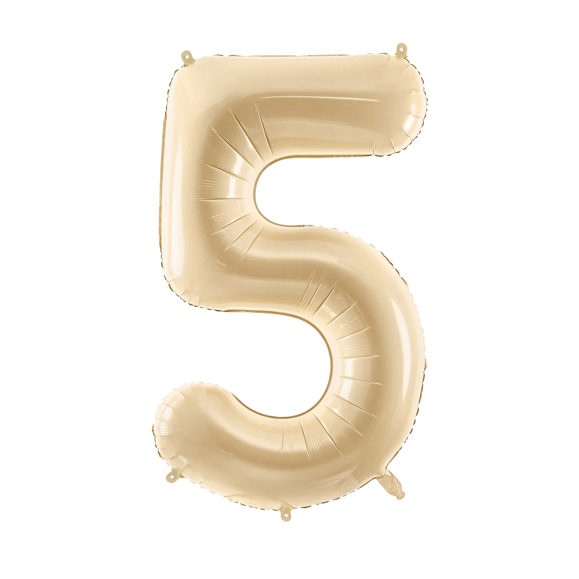 34" Beige Number Balloon 0-9