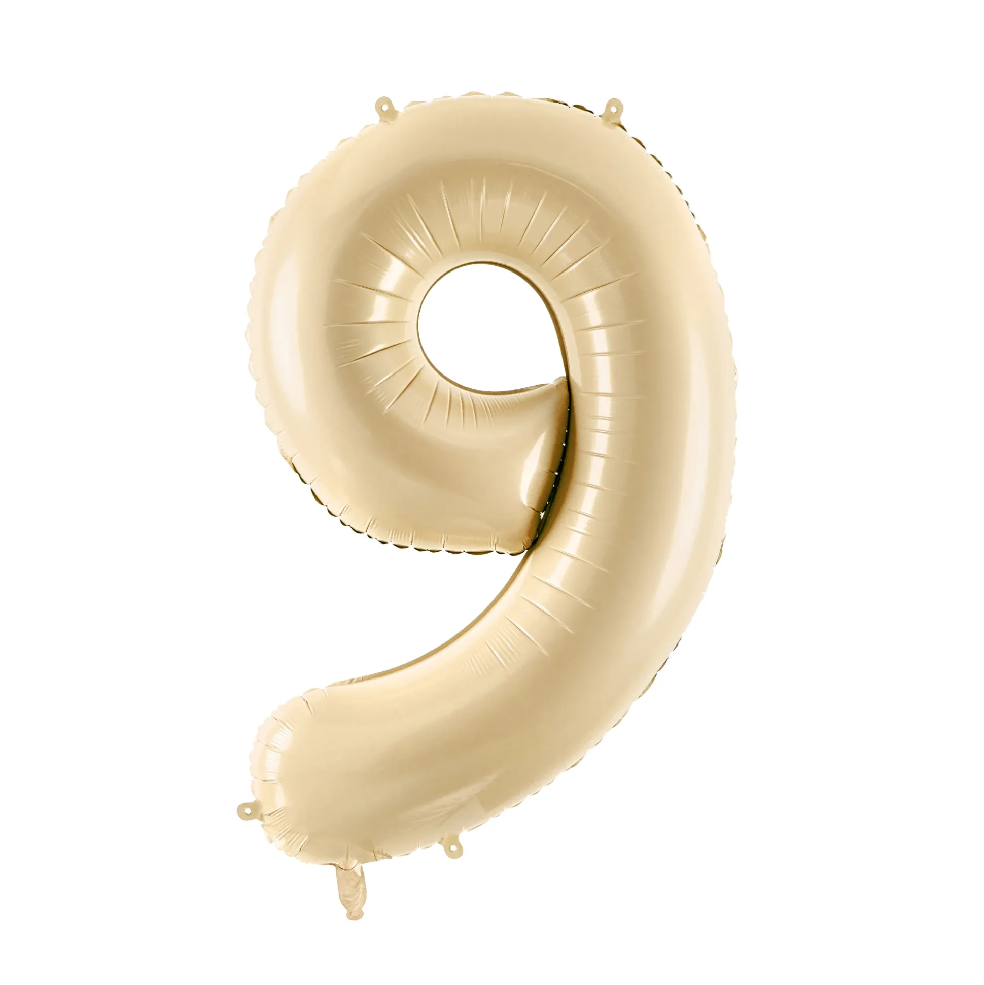 34" Beige Number Balloon 0-9