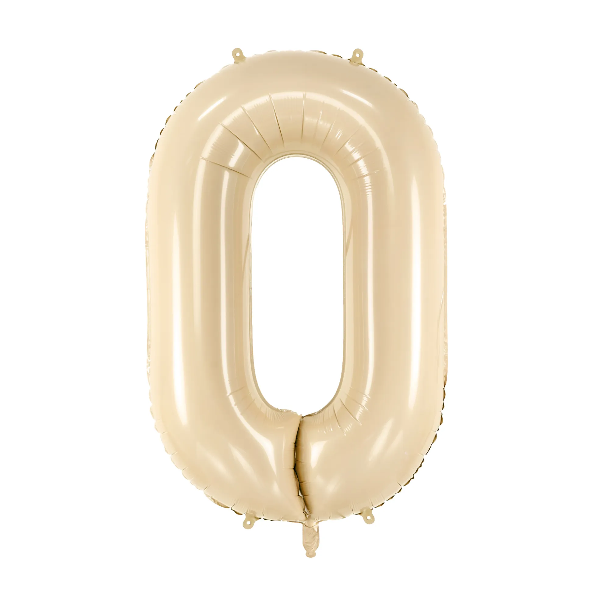 34" Beige Number Balloon 0-9