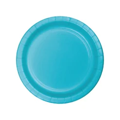 Bermuda Blue Paper Dessert Plates 24ct