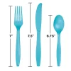 Bermuda Blue Plastic Cutlery Set for 8