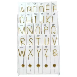 Big Golden Sparkler Letters, A-Z, &