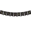 Black and Gold Halloween Pennant Banner