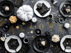 Black and Gold Halloween Pennant Banner