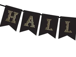 Black and Gold Halloween Pennant Banner