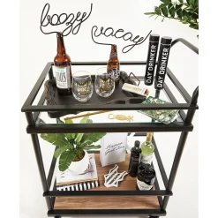 Black Boozy Plastic Word Straw 1ct