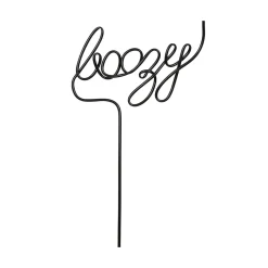 Black Boozy Plastic Word Straw 1ct
