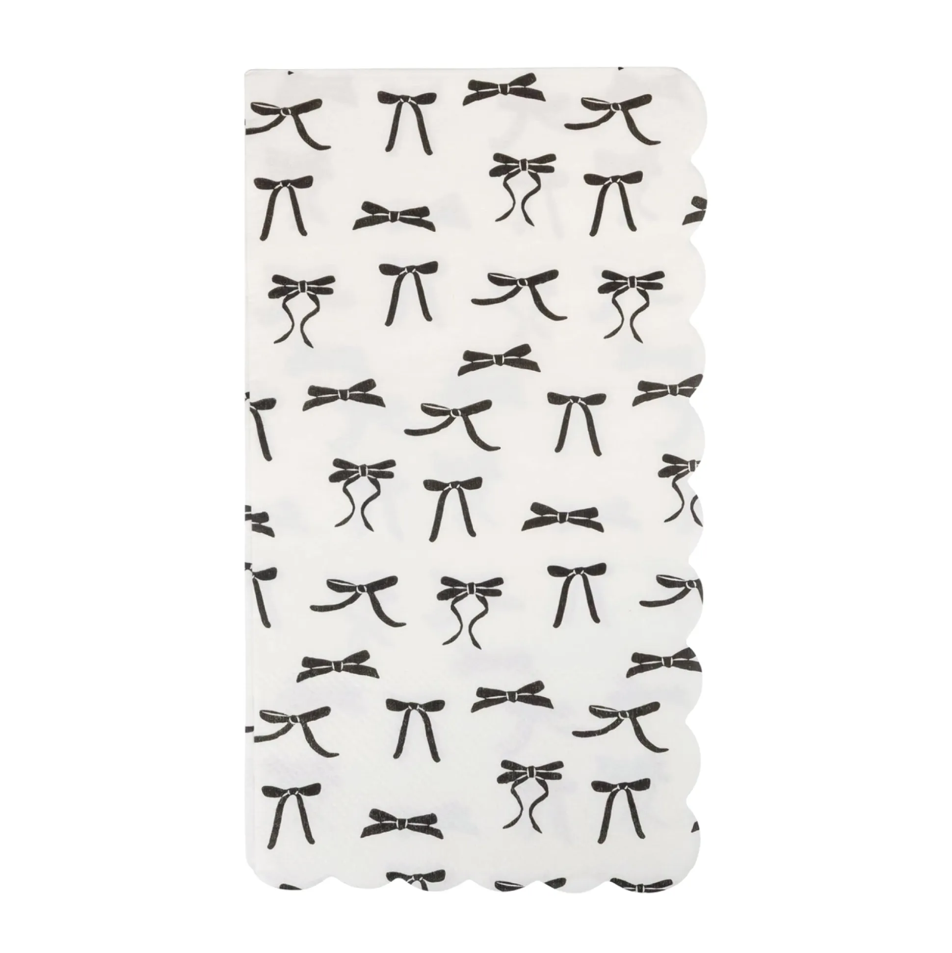Black Bow Pattern Guest Towels 24ct