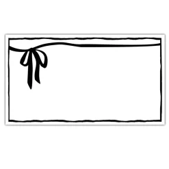 Black Bow Place Cards 36ct