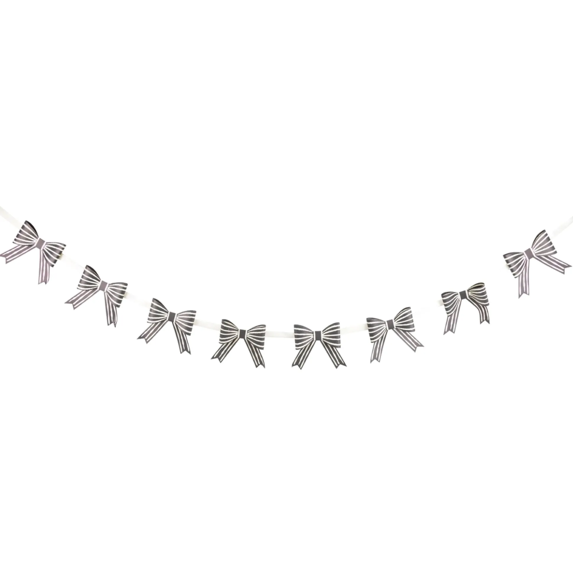 Black & Cream Bow Banner 7ft