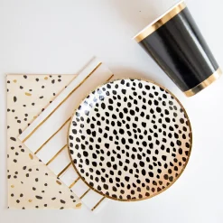 Black & Cream Dot Guest Towels 16ct