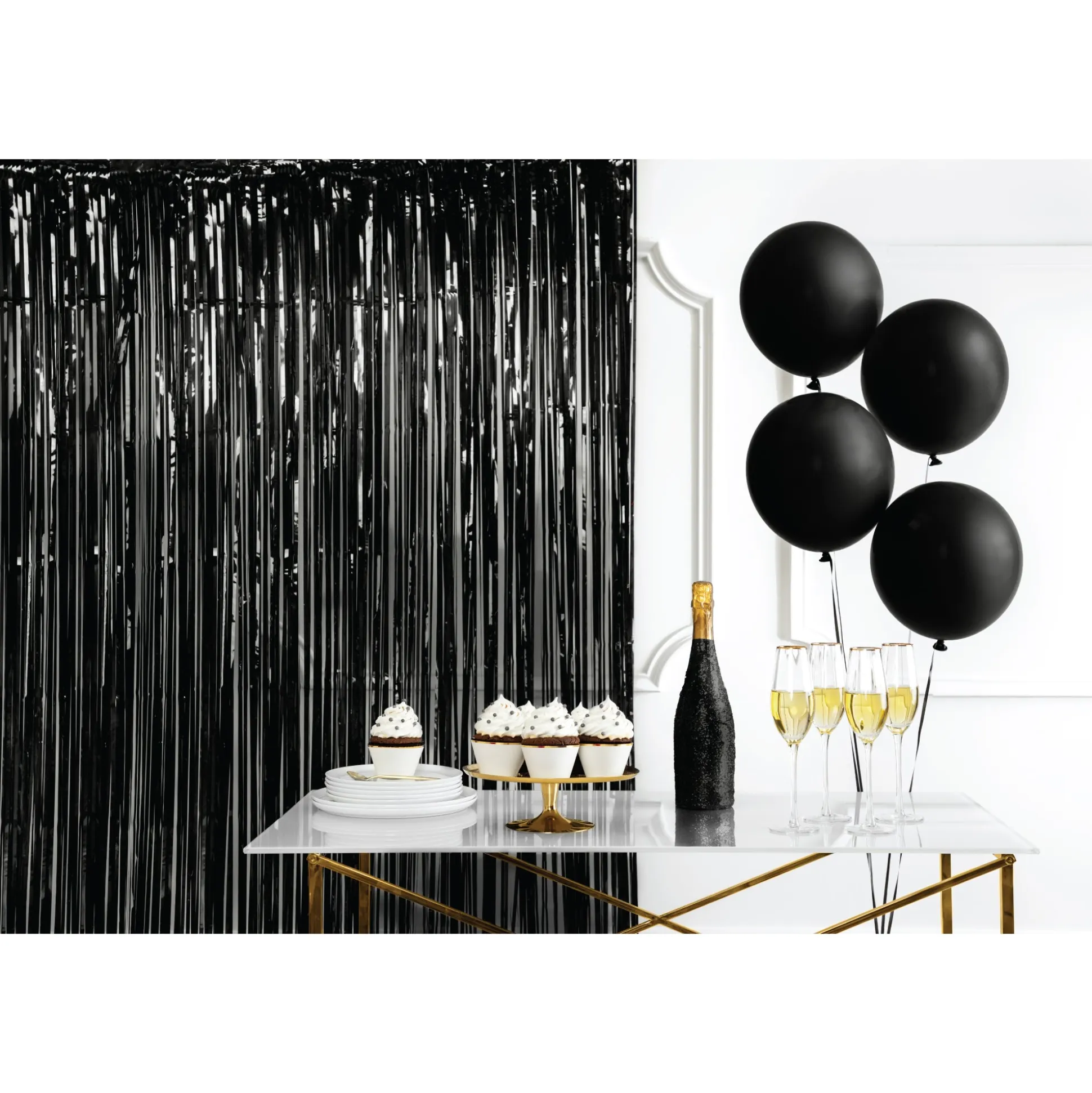 Black Fringe Curtain