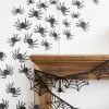 Black Glitter Spiders Halloween Wall Decorations 50ct