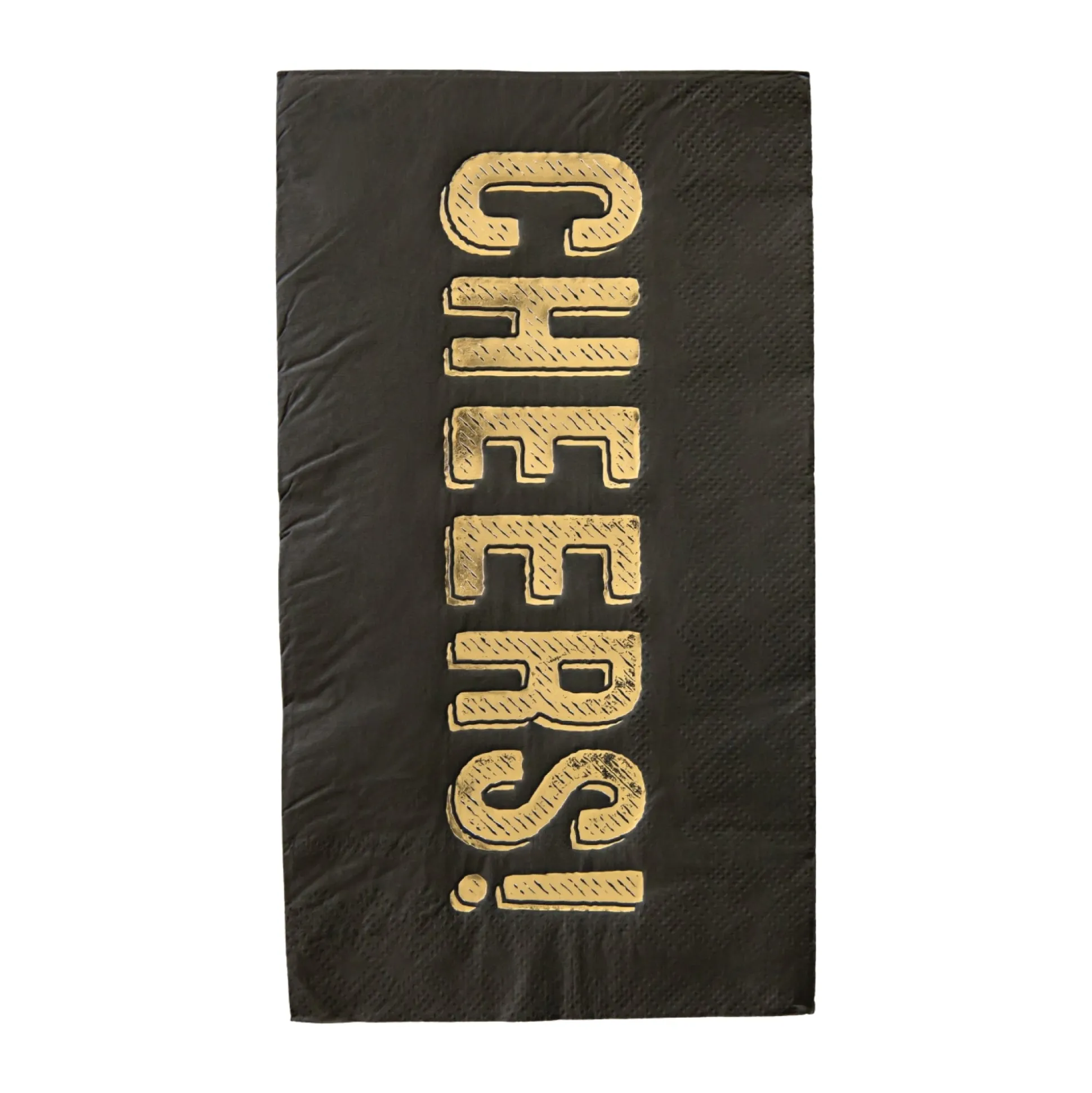 Black & Gold Cheers Guest Towels 16ct