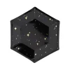 Black & Gold Star Dessert Plates