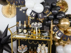 Black Happy New Year Foil Balloon