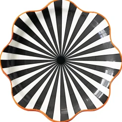 Black Starburst Lunch Plates 8ct