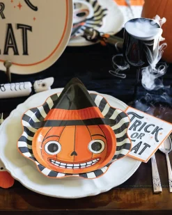 Black Starburst Lunch Plates 8ct